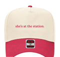 she’s at the station.