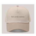 he's at the station.